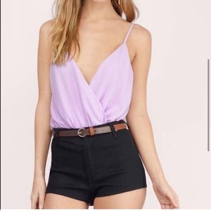 Tobi plunge lavender bodysuit
